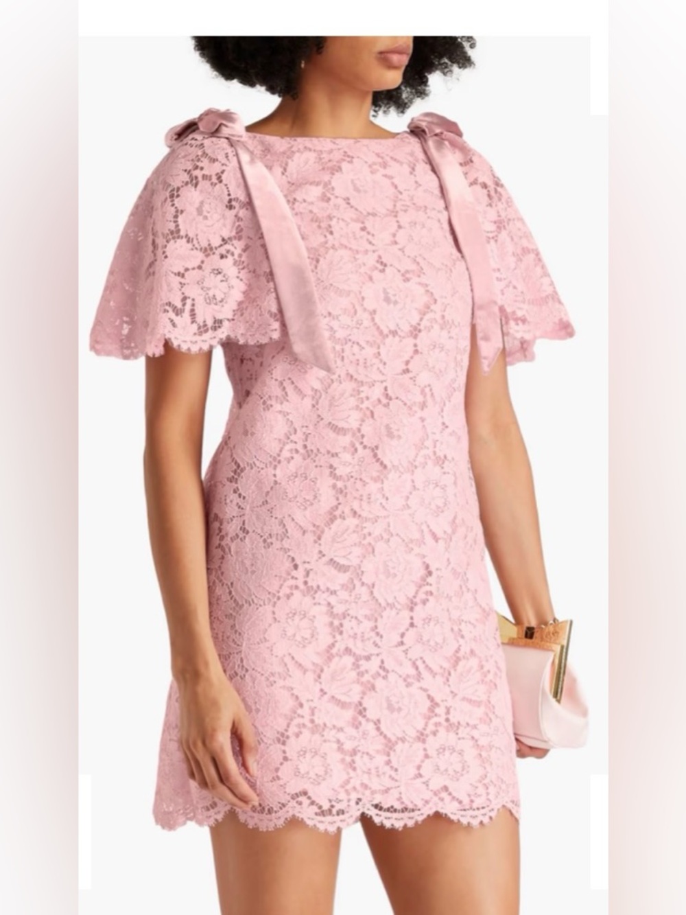 Valentino Garavani Blush Pink Lace Mini Dress
